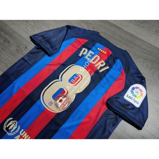 เสื้อฟุตบอล Barcelona Home บาร์เซโลน่า เหย้า 2022/23 Full Option พร้อมเบอร์ชื่อ 8 PEDRI