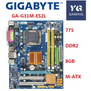 GIGABYTE GA-G31M-ES2L Desktop Motherboard G31 Socket LGA 775 For Core 2 PentiumD DDR2 4G Used G31M-ES2L Mainboard