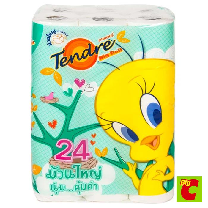 Tendre 24 เทนเดอร์ ม้วนTendreกระดาษทิชชู่ 24Tender tissuepaper rolls
