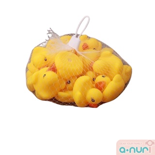 Anuri ของเล่นในน้ำ เป็ดยางสีเหลืองเล่นน้ำ 12 ตัว Yellow duck เป็ดลอยน้ำ ของเล่น เป็ดยางลอยน้ำ รวมสัตว์ลอยน้ำ