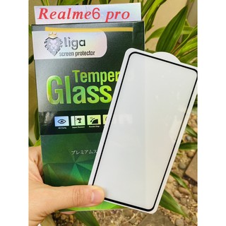 ฟิล์มกระจกกันรอย Realme6 pro ยี่ห้อ Liga(ลีก้า)