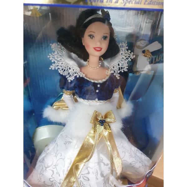 **กล่องไม่สวย** 1998 Mattel 19898 HOLIDAY PRINCESS Walt Disney's Snow White 3rd BARBIE Doll #227#