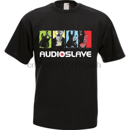 เสื้อยืด พิมพ์ลายวงร็อค Audioslave Music สีดํา สไตล์ Gildan