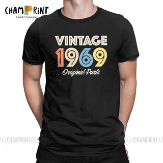 [2022]เสื้อยืดลําลอง แขนสั้น พิมพ์ลาย 1969 Birthday Original Parts 50 Years Old 50Th สไตล์วินเทจ สําหรับผู้ชาย ของขวัญวั