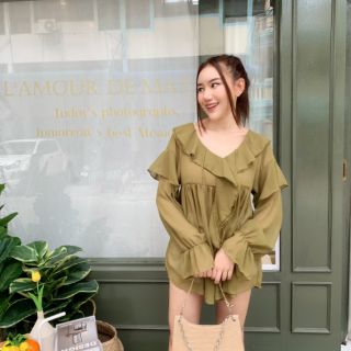 EVERLEE BLOUSE - มินิเดรส ผ้าชีฟอง