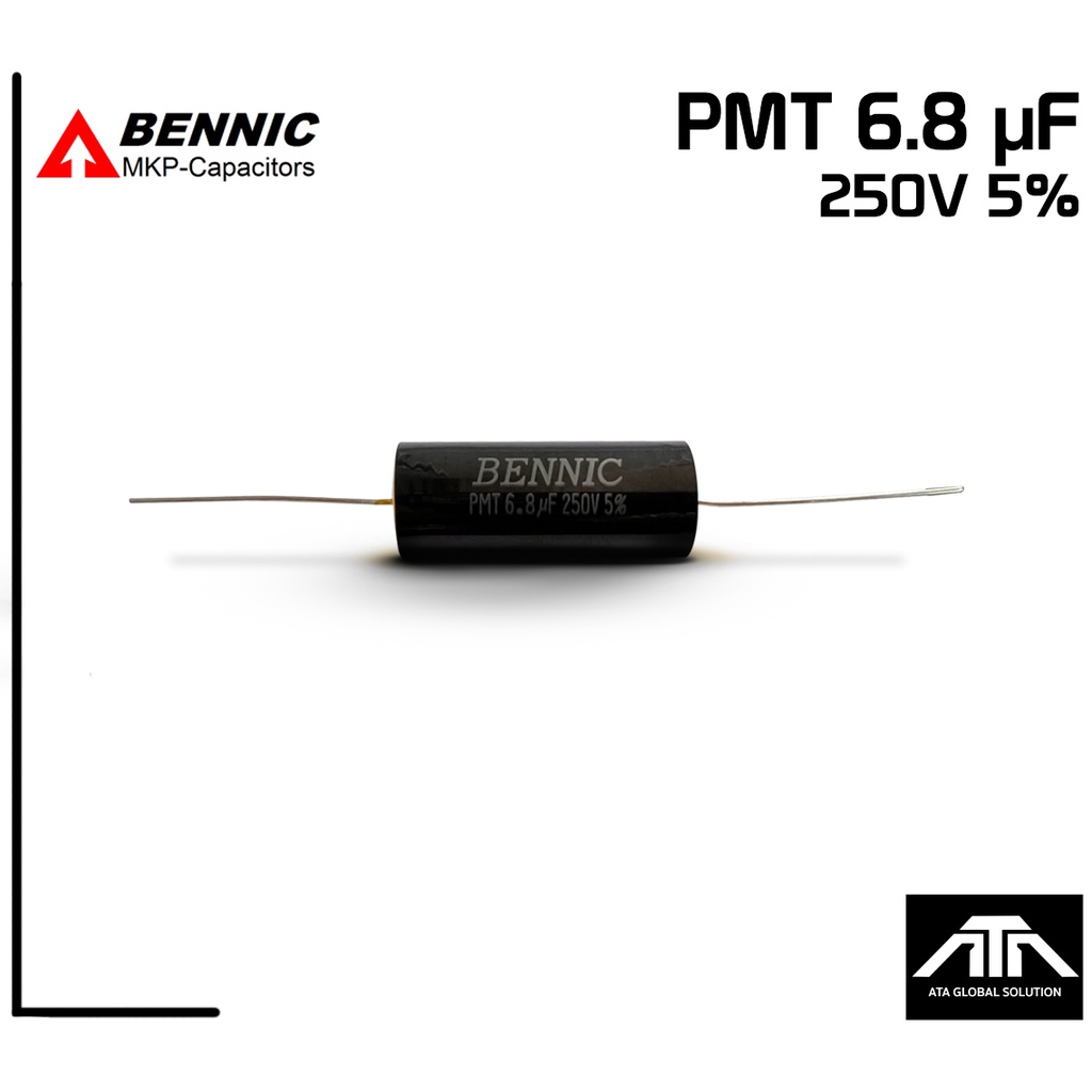 C PMT 6.8 µF 250V 5% BENNIC สีดำ c ใส่ลำโพง cเสียงแหลม คาปา เสียงแหลม ลำโพง C เสียงแหลม คอนเดนเซอร์ PMT 6.8 µF 250V 5%