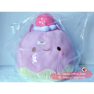 ✅พร้อมส่ง✅ ตุ๊กตาปลาหมึกเค้กโดมสตรอว์เบอร์รี่ Delicious Aquarium Flapjack Octopus x Dome Cake Big Plushy