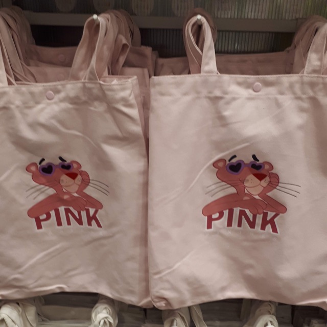 กระเป๋าผ้า pink panther
