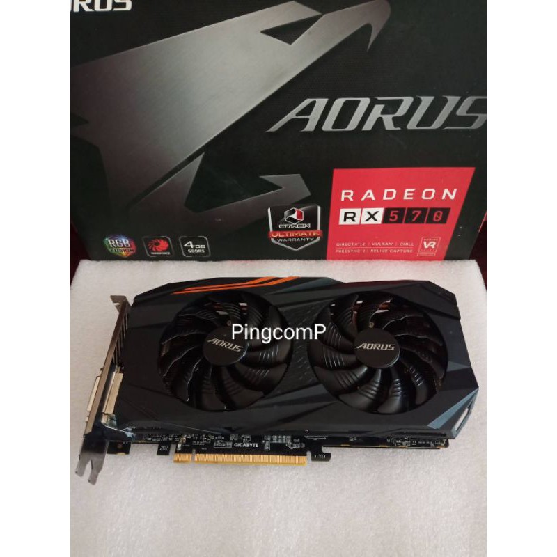 VGA ( การ์ดจอ ) Gigabyte Aorus RX570 4GB.