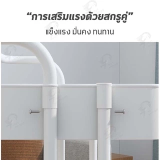 [รุ่นฮิต] ชั้นวางของ3ชั้น พร้อมล้อเลื่อน+ที่จับ รถเข็นอาหาร Rolling Cart Shelf ชั้นวางโครงเหล็ก กันสนิม ++พร้อมส่ง++ MK