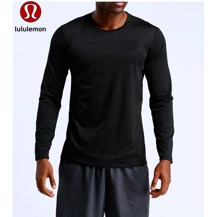 Lululemon  long sleeve men's sports fitness slim fit long T-shirt new running casual Yoga suit 56