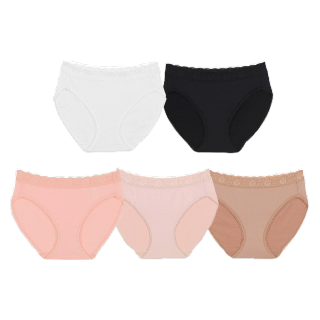 Wacoal Panty Bikini Set กางเกงในรูปแบบบิกินี่ เซ็ท 5 ชิ้น รุ่น WU1F35 คละสี (BL,BE,OP,CR,OT)