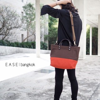 EASE - Daily Tote กระเป๋าผ้าแคนวาส + หนังวัวแท้