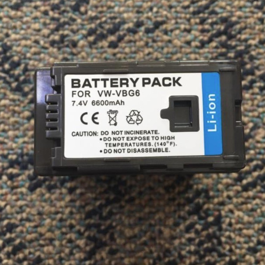 PANASONIC Digital Camcorder Battery VBG6 (Black)
