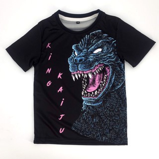 HLurban เสื้อยืดเด็ก คอกลม แขนสั้น พิมพ์ลายไดโนเสาร์ Dinosaur ทีเร็กซ์ T-rex ใส่ได้ทั้งเด็กผู้ชาย เด็กผู้หญิง ก็อตซิลล่า