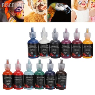 Pisces317 ชุดสีน้ําชั่วคราว เนื้อแมตต์ 12 สี Diy