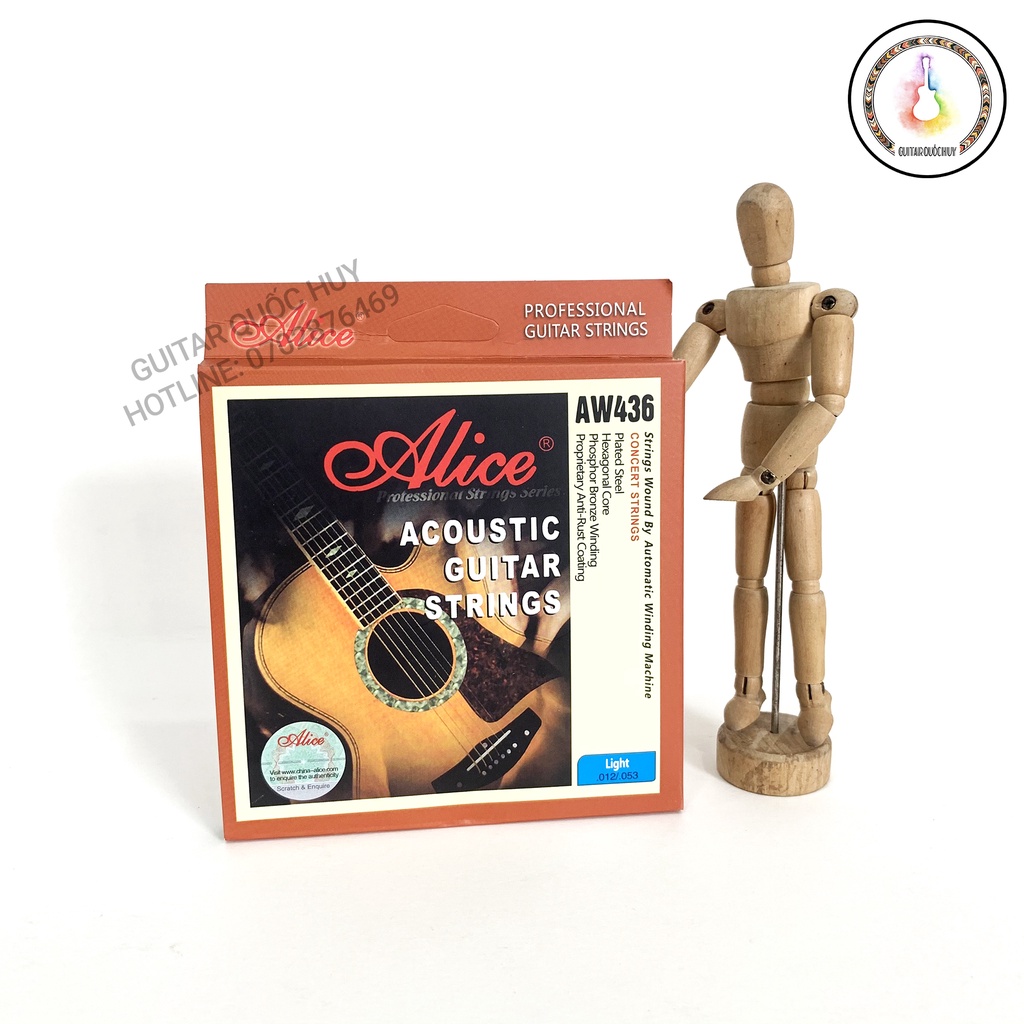สายกีต้าร์โปร่ง Alice AW436 - ขนาด 12 - ALICE ของแท้