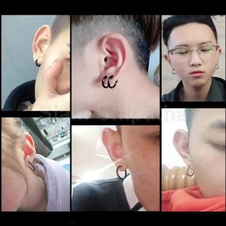 316L จิวหู ต่างหูสแตนเลส ต่างหูห่วง ต่างหู ตุ้มหู หนา 2.0 มิล - 1 ข้าง | Y-H.H | Simple Hoop Earrings for Women - 1 Pc
