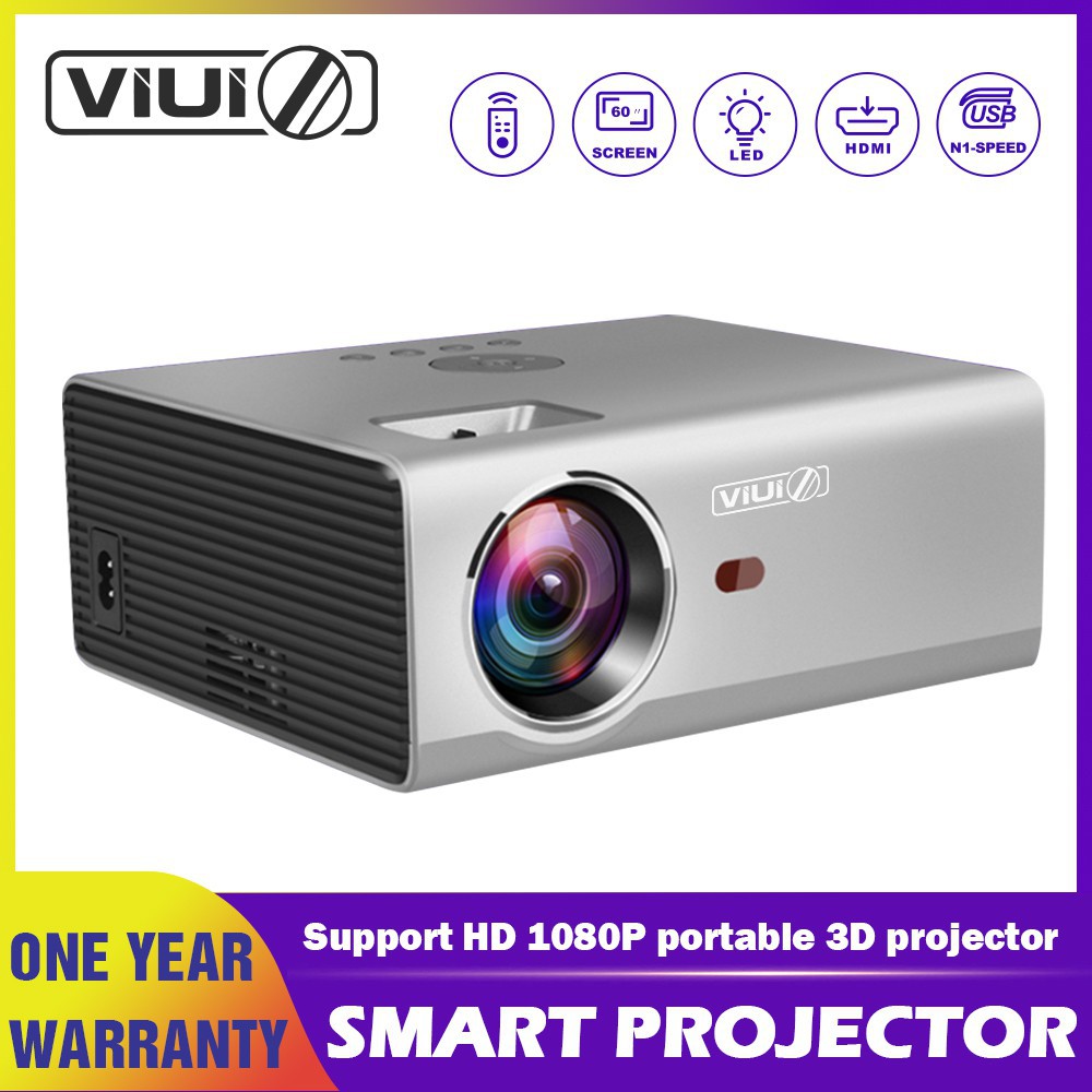 ◎❖☑VIUIO Mini Projector Native 720P LED WiFi 3D Projector Android 6.0 Beamer Support HD 1080P Portable TV Home Theater