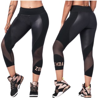 Zumba Dance Tribe Panel Crop Leggings (กางเกงเลคกิ้งออกกำลังกายซุมบ้าและโยคะ)