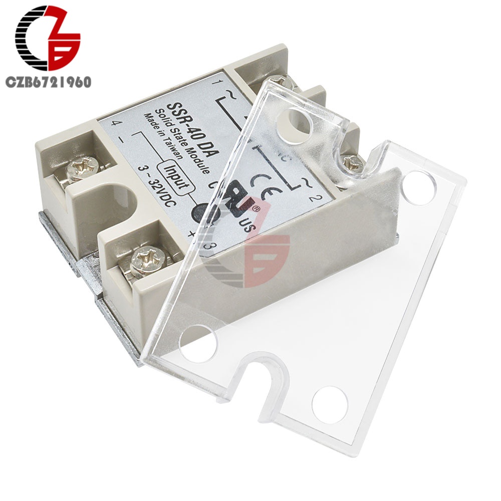 Preorder Safety Cover Case for Single Phase solid state Relay SSR Clear Plastic Cover ( solid state