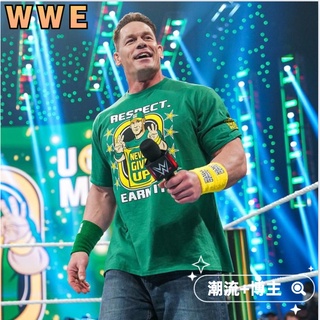 เสื้อยืดแขนสั้น พิมพ์ลาย WWE - John Cena "Earn The Day" ของแท้