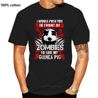 เสื้อยืด พิมพ์ลาย Zombies To Save My Guinea Pig แฟชั่นสําหรับผู้ชาย