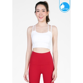 สปอร์ตบรา บราโยคะ บราออกกำลังกาย IBY - Yoga Sport Crop With Bra Adorable - White ขาว