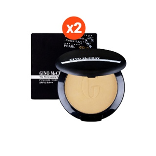 [แพ็คคู่](แป้งทองคำ) GINO McCRAY THE PROFESSIONAL MAKE UP POWDER FOUNDATION จีโน่ แม็คเครย์ เดอะ โปรเฟสชั่นนอล เมคอัพ พาวเดอร์ ฟาวน์เดชั่น SPF 15 PA++ (11g.)