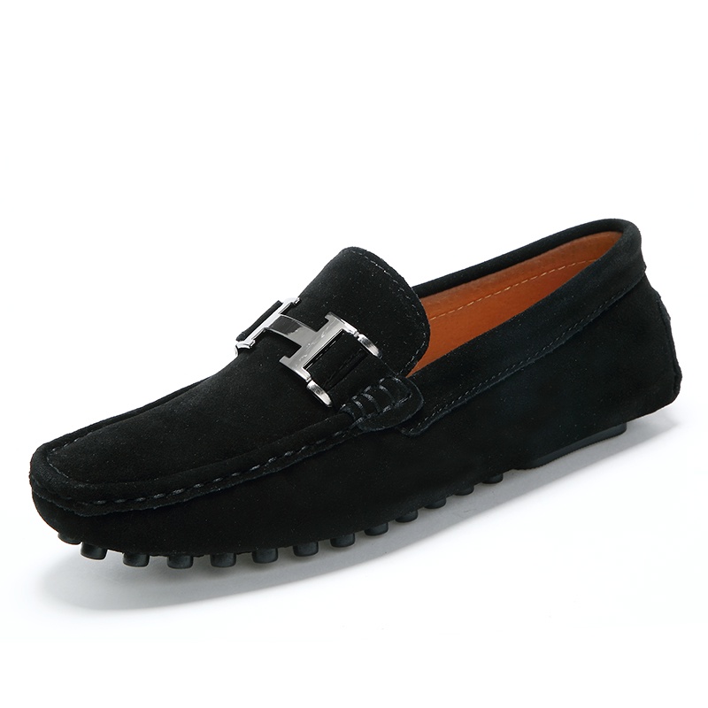 รองเท้าโลฟเฟอร์ขนาดใหญ่สำหรับผู้ชาย Slip-Ons แฟชั่นการขับรถแบบสบาย ๆ รองเท้าไม่มีส้น