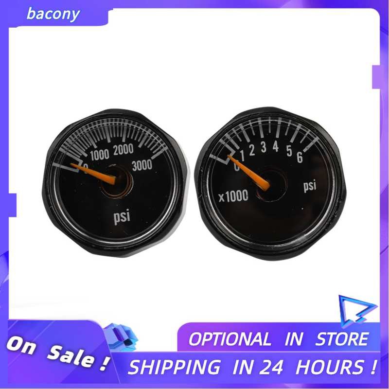 Bacony Mini Pressure Gauge สําหรับถัง 3000/6000 PSI 1/8NPT Precision Valve