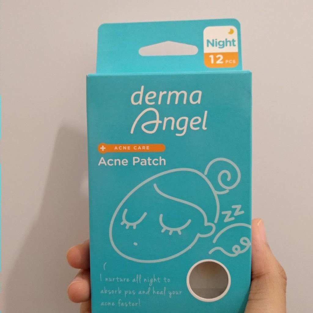 (ฟรี 3 แผ่น!!) แผ่นแปะสิว สูตรกลางคืน DERMA ANGEL Da Acne Patch Night 12 แผ่น/กล่อง