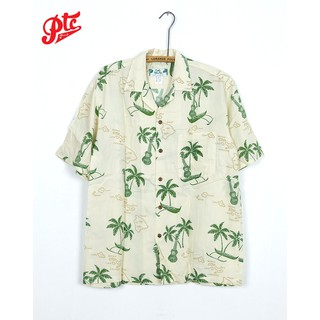 เสื้อฮาวาย TWO PALMS ISLANDS BEIGE