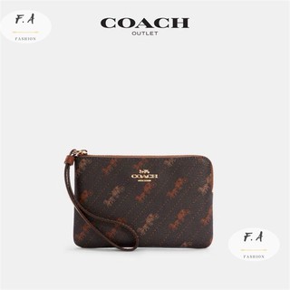 F.A ว่าแท้100% coach C4466 กระเป๋าใส่เหรียญผู้หญิงแบบซิปเดียว  กระเป๋าคลัตช์  กระเป๋าถือกระเป๋าเงินเหรียญ  กระเป