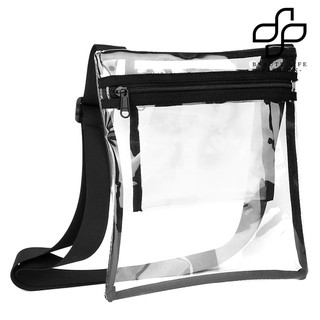 กระเป๋าสะพายมีซิปใสสามารถปรับได้ Crossbody