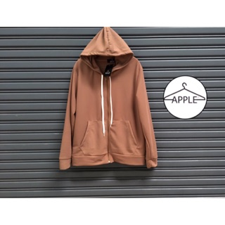 เสื้อฮู้ด apple สีน้ำตาลเข้ม