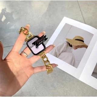 สายโซ่🔥สาย series watch11 10 9 8 7 Se 6 5 4 3 ปรับได้ 38/40/42/44/42/45/46/49 mm. เลสเบบใหม่!! สายนาฬิกา smart watch