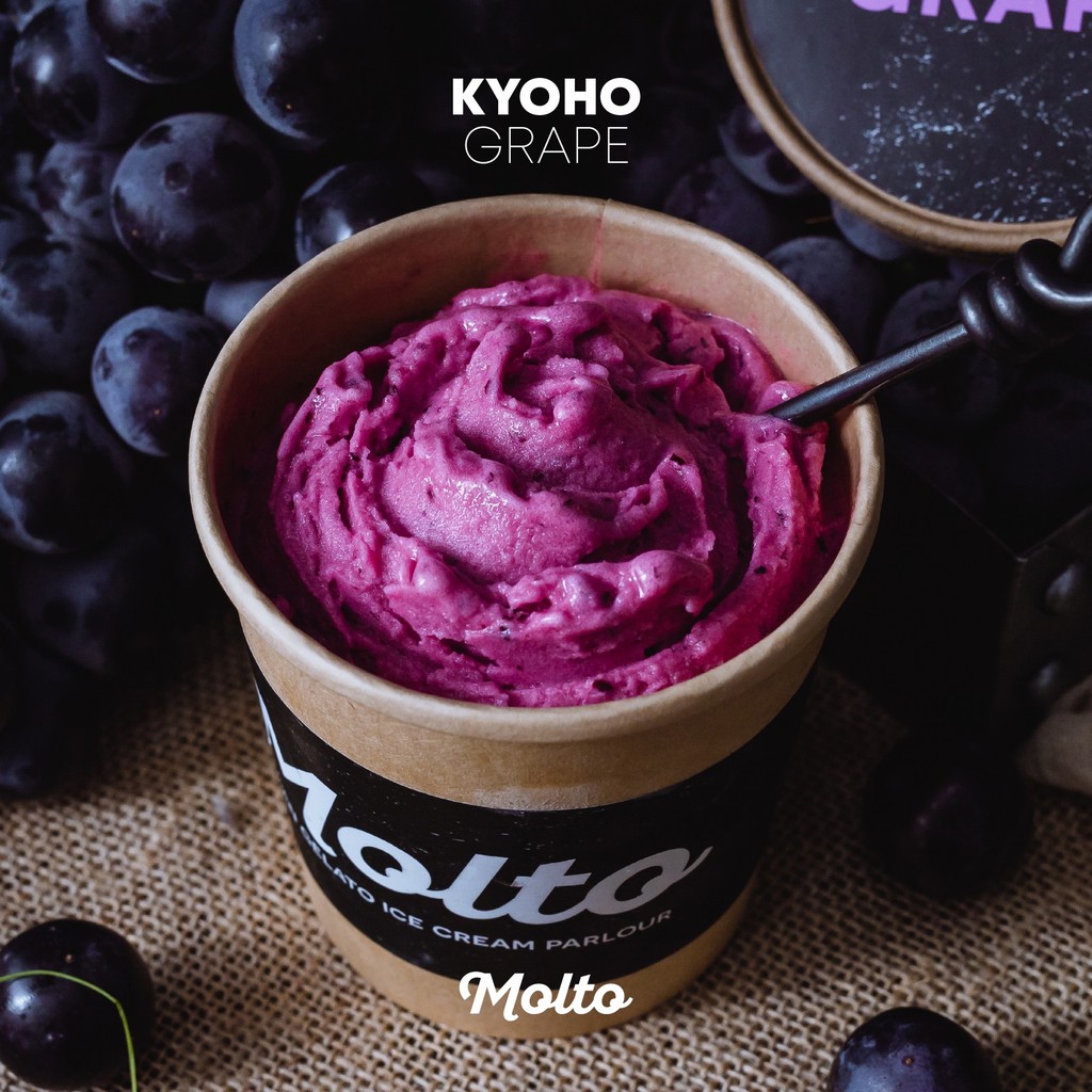 Kyoho Grape (ไอศกรีม องุ่นเคียวโฮ 1 ถ้วย 16 oz.) - Molto premium Gelato