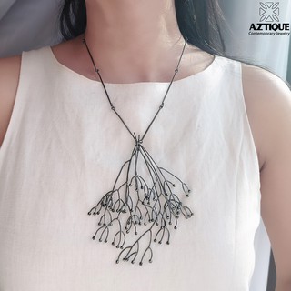 Aztique สร้อยคอ จี้กิ่งไม้ Necklace Pendant Jewelry Gifts dk