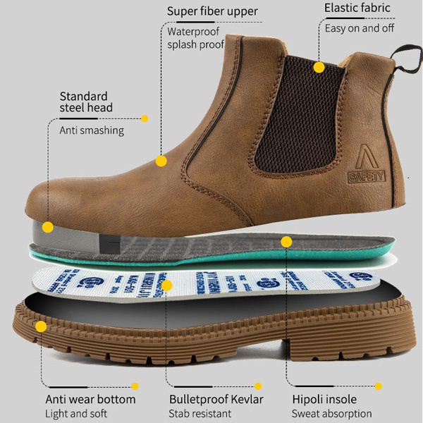 หนังแท้ %ทน เท่ คุ้ม! รองเท้าเซฟตี้ หัวเหล็ก safety shoes leather ใส่ทำงาน ใส่เที่ยว ช่าง วิศวะ เชฟ หนังแท้หัวเหล็ก