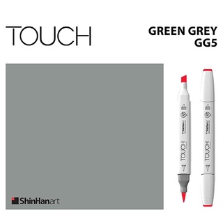 TOUCH TWIN BRUSH MARKER GG5 (GREEN GREY) / มาร์คเกอร์หัวพู่กัน-หัวตัดขนาดกลาง รหัส GG5 (GREEN GREY)