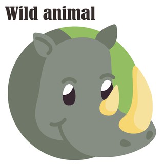 Cute wild animal setตัวรีดติดกระเป๋าโลโก้ มีกาว ติดกระเป๋า