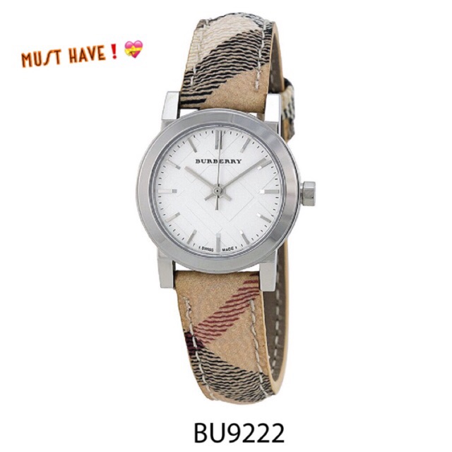 Burberry นาฬืกาผู้หญิง Heritage สายหนัง รุ่น BU9222