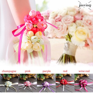Lovely Bridesmaid Wedding Prom Wrist Corsage Flower Decorative