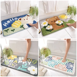 🌸[พร้อมส่ง] [NEW] พรมขน พรมเช็ดเท้า พรมห้องน้ำ พรมปูพื้น ไมโครไฟเบอร์ 40x60 cm