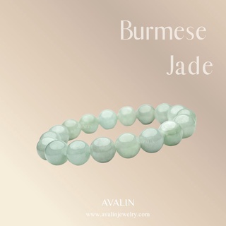 (พร้อมส่งภายใน7วัน) สร้อยข้อมือศักดิ์สิทธิ์หยกเขียว Apple Green - Burmese Jade Amulet Bracelets 8 mm [Premium Grade]