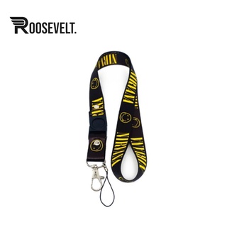 Nirvana LANYARD สายคล้อง / พวงกุญแจ / ที่แขวนบัตรประชาชน / ที่แขวนโทรศัพท์มือถือ / สายคล้องเชือกเส้นเล็ก