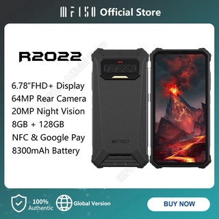 F150 R2022 Android 11 NFC Rugged Smartphone 8GB+128GB 64MP+20MP AF Night Vision 6.78 FHD IP69K Waterproof 8300mAh Batt