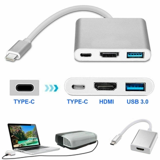 ♔P&amp;M♚ 3 in 1 for Macbook / Universal Type-C Cell Phones USB 3.1 Type C to USB-C 4K HDMI USB 3.0 Hub Adapter Chargers Cables