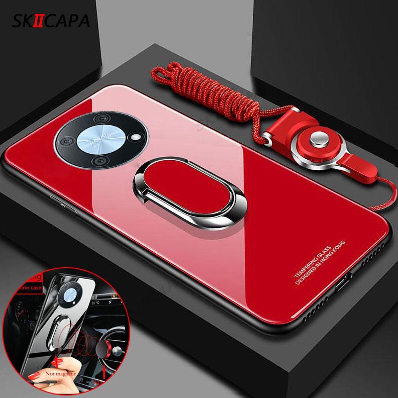 เคส Huawei Nova Y90 5G Y70 PLUS Y60 เคสโทรศัพท์กระจกนิรภัย แม่เหล็ก หมุนได้ แหวนขาตั้ง กันกระแทก สาย